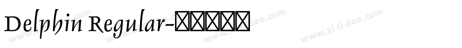 Delphin Regular字体转换